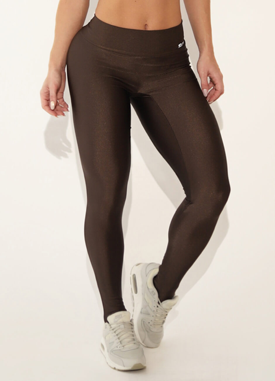 Brown Superhot Legging Wet+ CAL5390