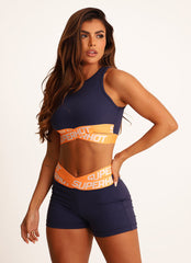 Blue Navy Superhot Sports Bra Comfy TOP5486